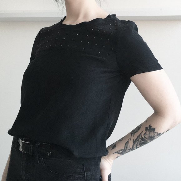 Banana Republic 100% Silk Blouse - Metal Stud Detail - Picture 1 of 8
